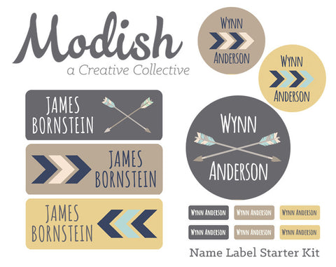 312 Labels, Boy, Tribal Name Labels, School, Daycare, Camp